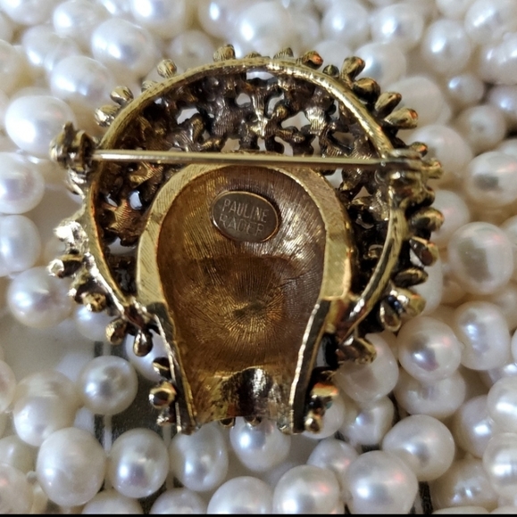 Very Rare Pauline Rader Bronze Lady Brooch. - Picture 3 of 8